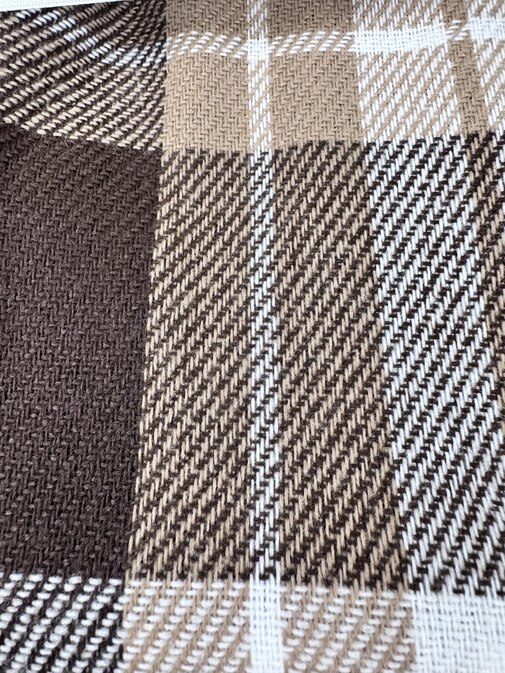 Плед Элис с бахромой Влади, белый-бежевый-коричневый, В2